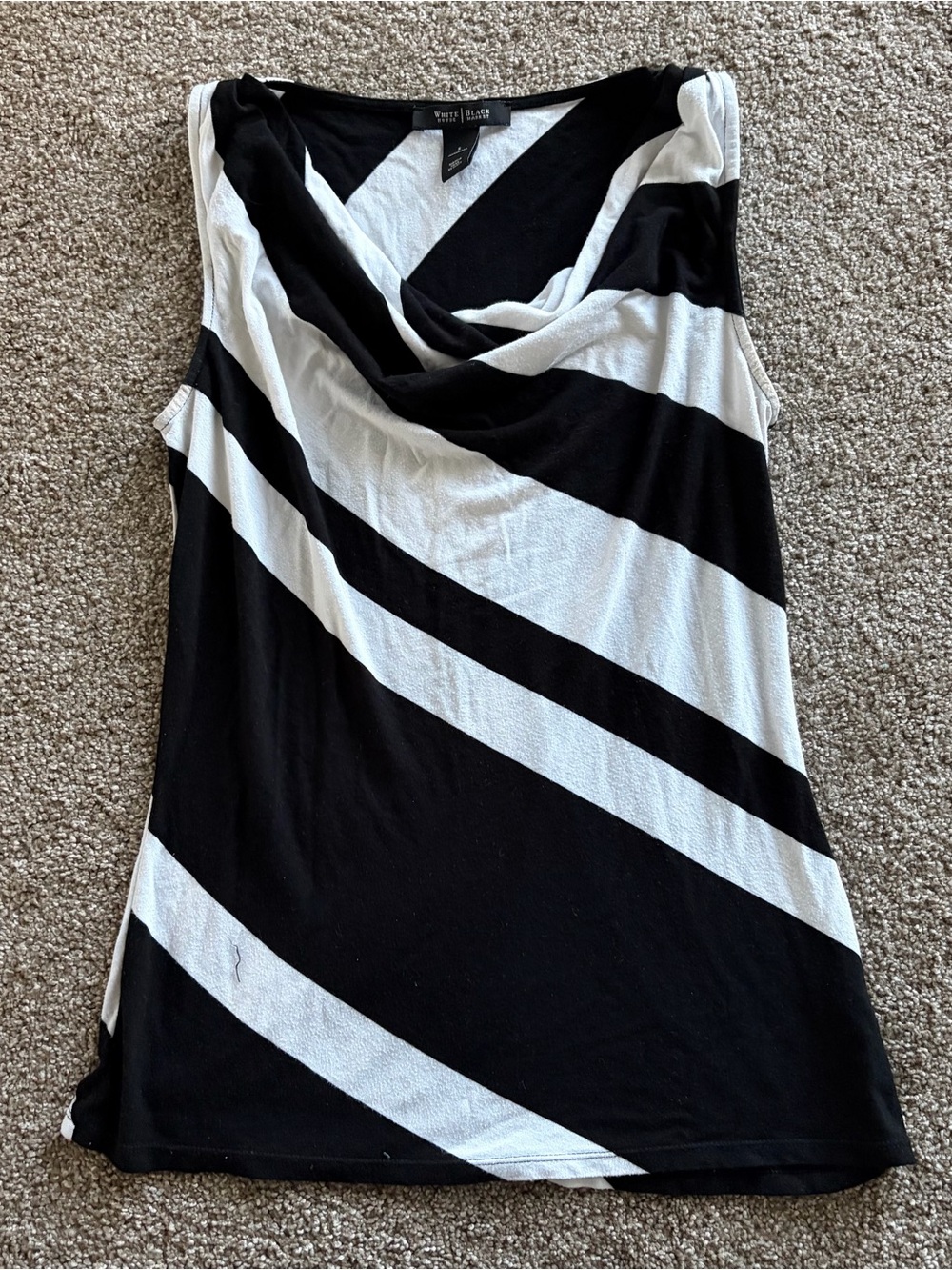 White House Black Market Draped Neck Sleeveless Top
